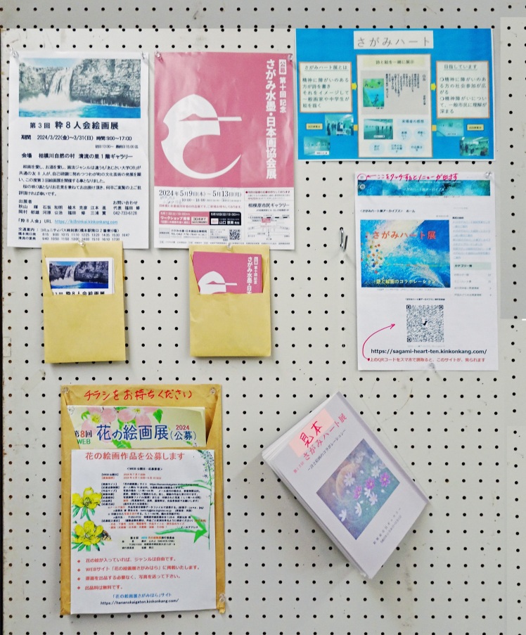 さがみ墨彩会パネル-TOP　さがみハート展パネル