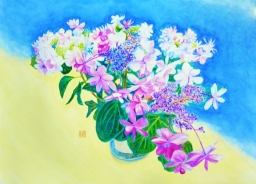 「あじさい・ダンスパーティー」　F8　河原公治