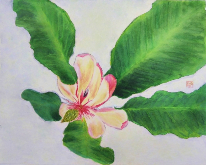 「朴―大空へ」　F6　河原公治