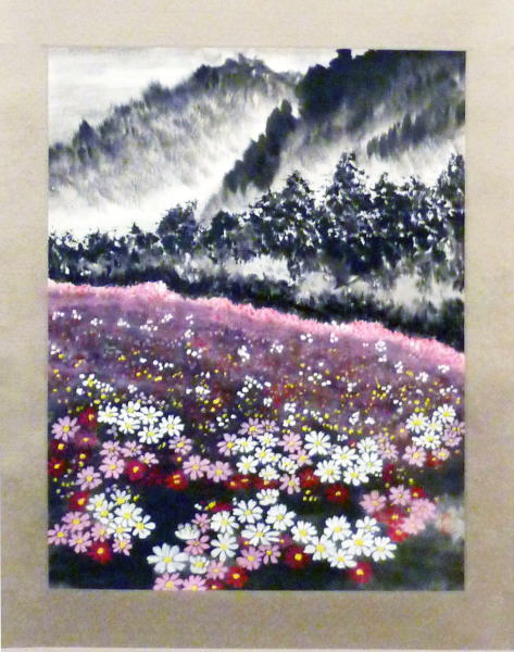　特別出品　「高原のコスモス」　日高絹紅