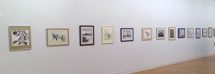 会場作品景　水墨画