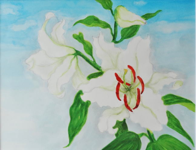 ４５　「作業もまんざらでない」　詩：時の人　絵：近内文子