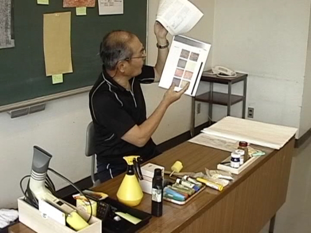 もみ紙講習会　講師会員植木克彦