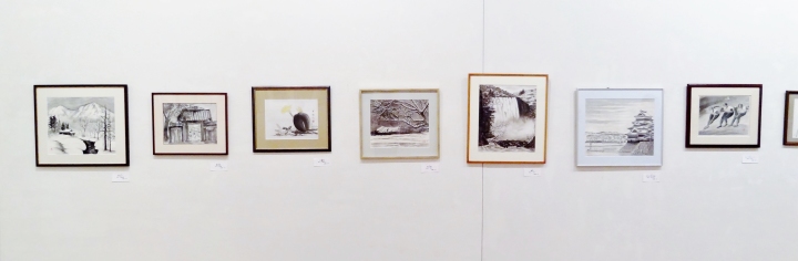 会場作品景　　水墨画