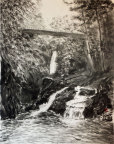 「渓谷の水音」F30　遊墨展12.'18