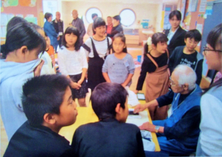 夢の丘小学校、松尾先生指導風景