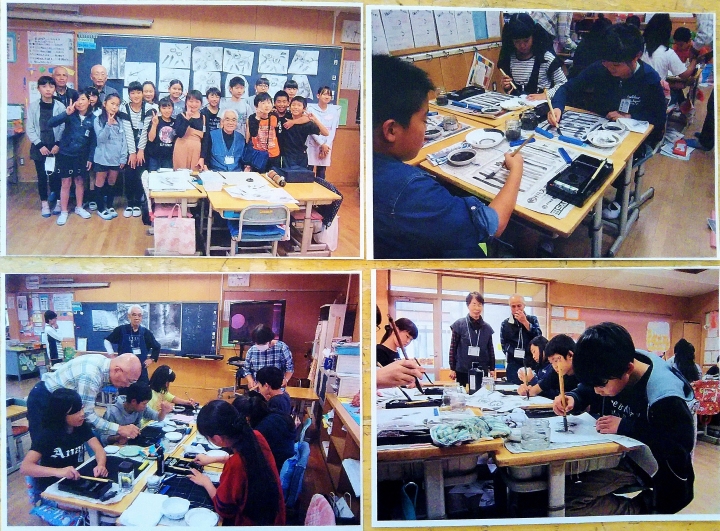 夢の丘小学校、松尾先生指導風景