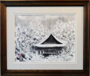 「雪中の説法」 F8 前島悦子 「雪中の説法」 F8 前島悦子