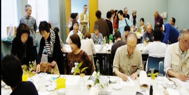 水墨画体験講習会　講師　戸田みどり先生