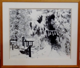 「雪の高尾山道」 河原公治 「雪の高尾山道」 河原公治