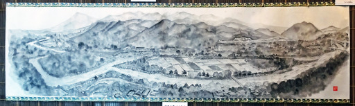 15「清流の里パノラマ」半切 植木克彦 15「清流の里パノラマ」半切 植木克彦