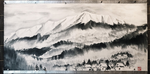 16「月山・冬」半切半 植木克彦 16「月山・冬」半切半 植木克彦