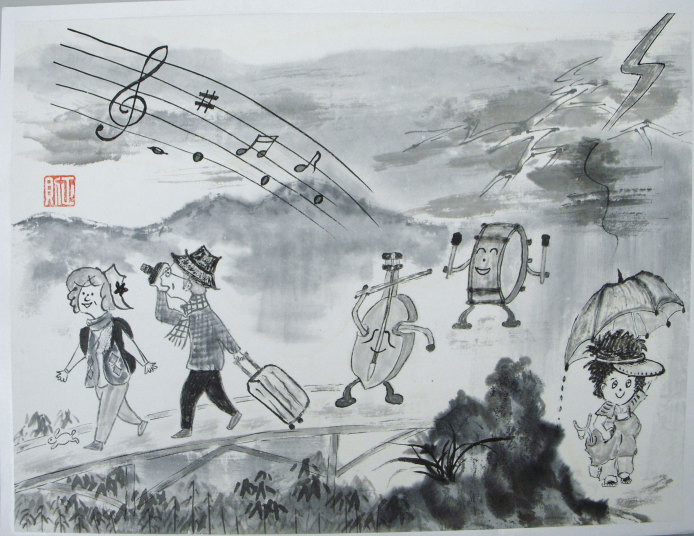 「友達」　詩：月春　絵：工藤正則