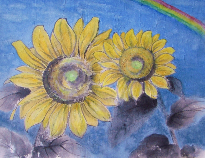 「初恋」　詩：蛭田忠　絵：吉田江美子