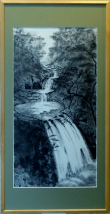 「西澤渓谷」　半切1/2　市川善朗