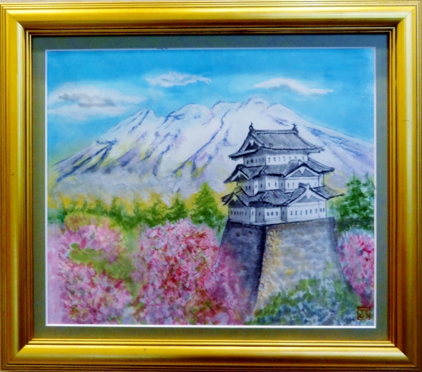 「弘前城春Ⅰ」　F8　石坂和明