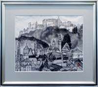 「ザルツブルグの風景」 F8 三浦實 「ザルツブルグの風景」 F8 三浦實