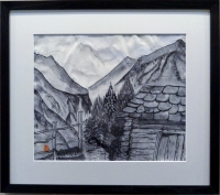 「オーストリアの農家」 F8 三浦實 「オーストリアの農家」 F8 三浦實