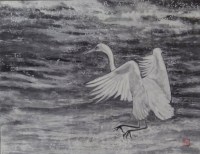 「鷺視耽々」 河原公治 「鷺視耽々」 河原公治