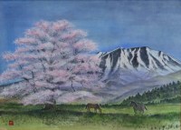 「ドンと晴れ桜」 植木克彦 「ドンと晴れ桜」植木克彦