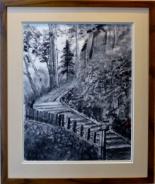 「坂道」 F8 須永文江 「坂道」 F8 須永文江