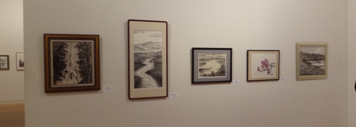 会場作品景　水墨画