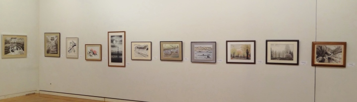 会場作品景　水墨画