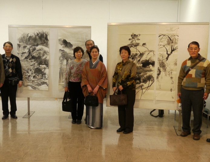 現代日墨展見学　萩原先生と共に