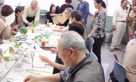 水墨画体験講習会　講師　戸田みどり先生