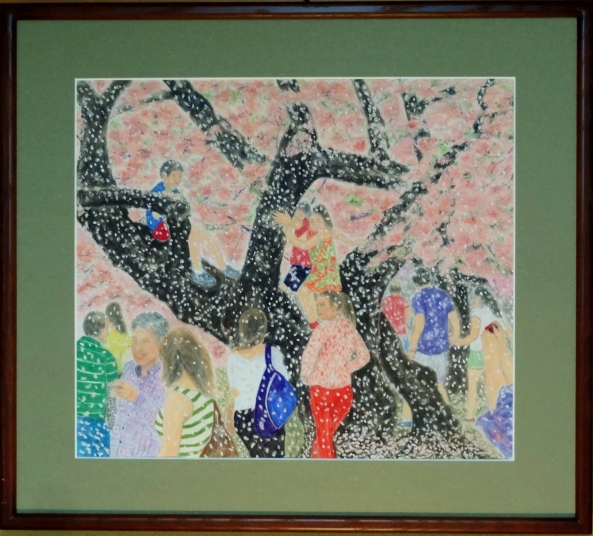 桜吹雪の中で　　F10　河原公治